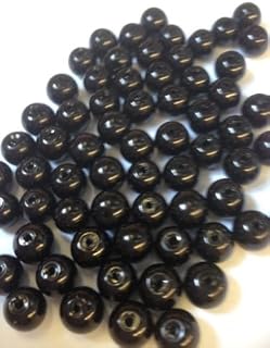 Stylish and Stunning Ltd 200 x 4mm Black Glass Pearl Beads - Jewellery Making, Crafts