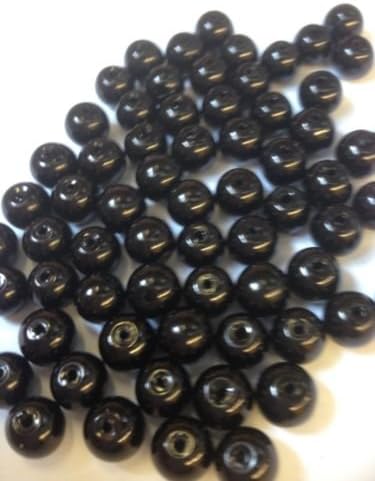 Stylish and Stunning Ltd 200 x 4mm Black Glass Pearl Beads - Jewellery Making, Crafts
