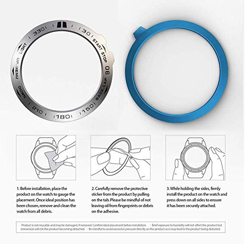 HilMe Reloj Anillo Funda Acero Inoxidable y Repuesto Piezas Estuche Protector Adhesivo Anti Arañazos Bisel Estilismo Hion Steady Descansa Golpes Transparente Escala para Garmin Fenix 5X (Ablack)