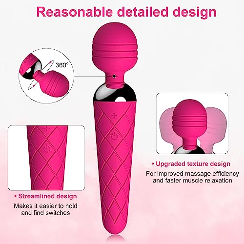 Vibrador Massageador Recarregável com 12 Modos de Vibração 8 x 1.7 inch