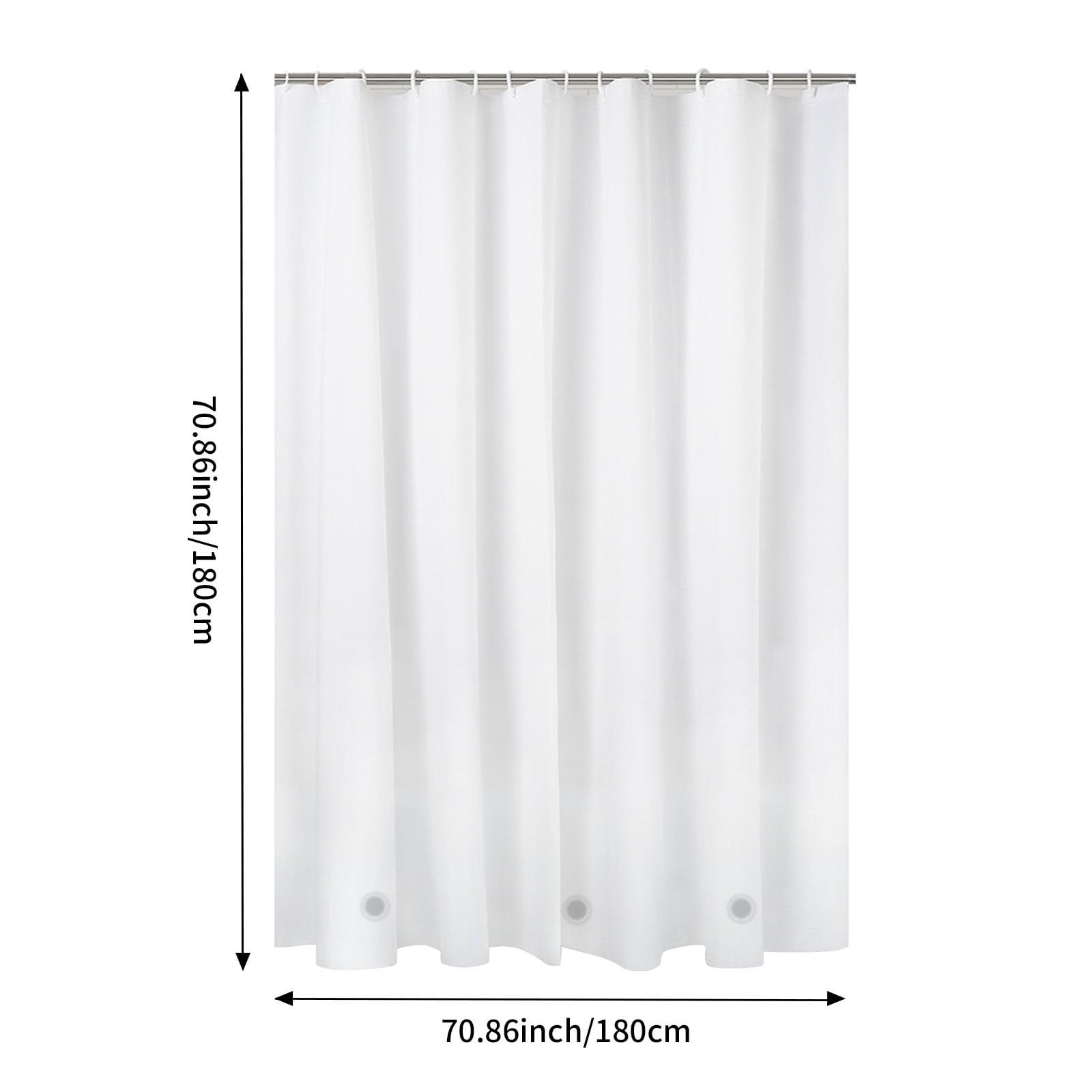 Tenda doccia Cristal in peva trasparente L 120 x H 200 cm | Leroy Merlin