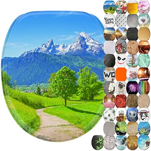 Soft Close Toilet Seat | Wide Choice of New Toilet Seats | Stable Hinges | Easy to Mount (Graffiti)