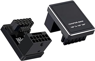 GPU PCIe 5.0 Connector, 600W 12V 180 Degree Angle HPWR ATX3.0 Power Adapter Board, 16P to 16P Male to Female GPU Power Supply for Desktop Graphics Card (PH316 Black)