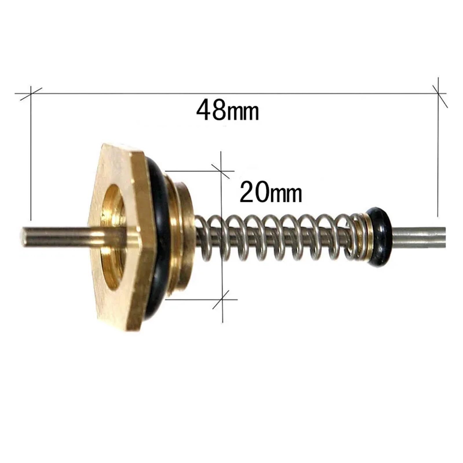 2 Piezas de 48 mm de Longitud, diámetro Exterior de 20 mm, dedal de válvula de Agua for Caldera de Gas, válvula de conexión for Calentador de Agua GLP