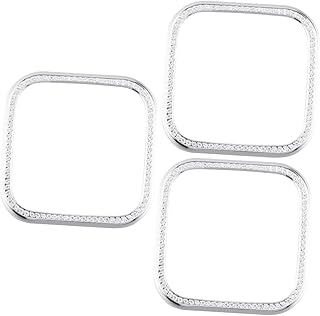 Generic 3Pcs Smartwatches Relógio Inteligente Strass Capa De Relógio Protetores De Tela De Relógio Cobertura Completa Capa De Relógio Capa Protetora De Metal Capa De Moldura De Metal