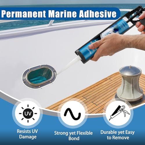 Image of 5200 Marine Sealant Fast Cure - Marine Adhesive Sealant (White) - Permanent, Waterproof Bond & Seal - UV Resistant, Above and Below Waterline - Polyurethane Sealants for Boats, RVs, and Cars (4 Pack)