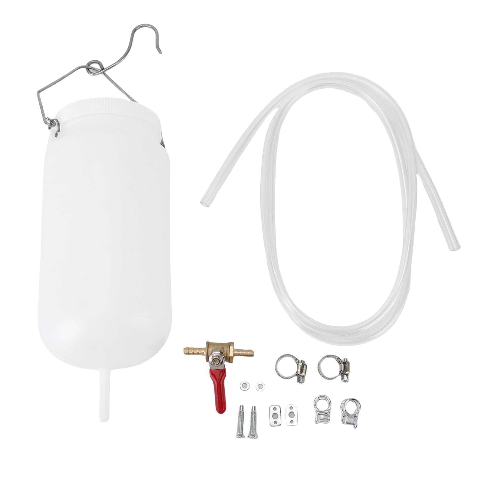 1L Tank Auxiliaire de Carburant, avec une Vanne D'arrêt et une Chaîne de Montage Améliorées, pour les Voyages et Aventure à Longue Distance