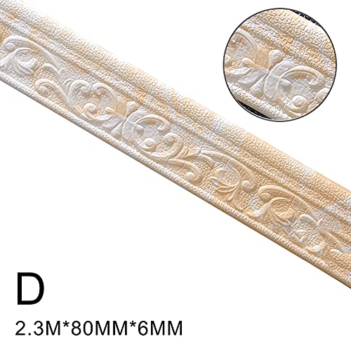 Saia de linha de acabamento de parede, borda de saia de parede 3D, adesivo padrão de acabamento de p