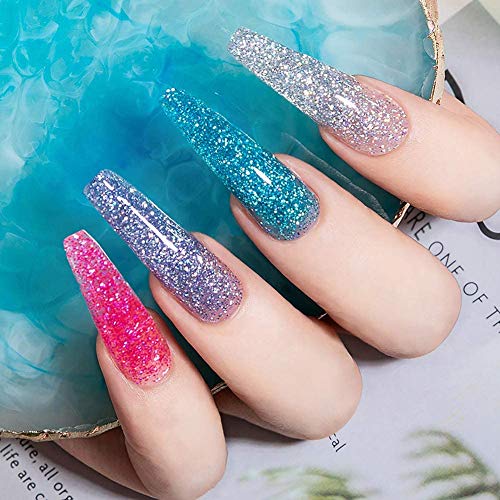 Nagelverlängerung Kit für Nägel, 15ml Gel Nägel Nagelverlängerung, 13 Farben Poly Nagel Gel Kit Glitzer Polygel… – Bild 3