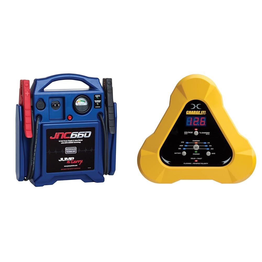Clore Automotive Jump-N-Carry JNC660 1700 Peak Amp 12 Volt Jump Starter Blue Charge IT 4520 12 Volt 20