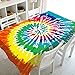 Cravate Arc-en-Ciel de Couleur vive Moderne Die Table Tissu Couverture de Table à Manger étanche Abstraite géométrique étanche à l'huile déco A3 150x210 cm