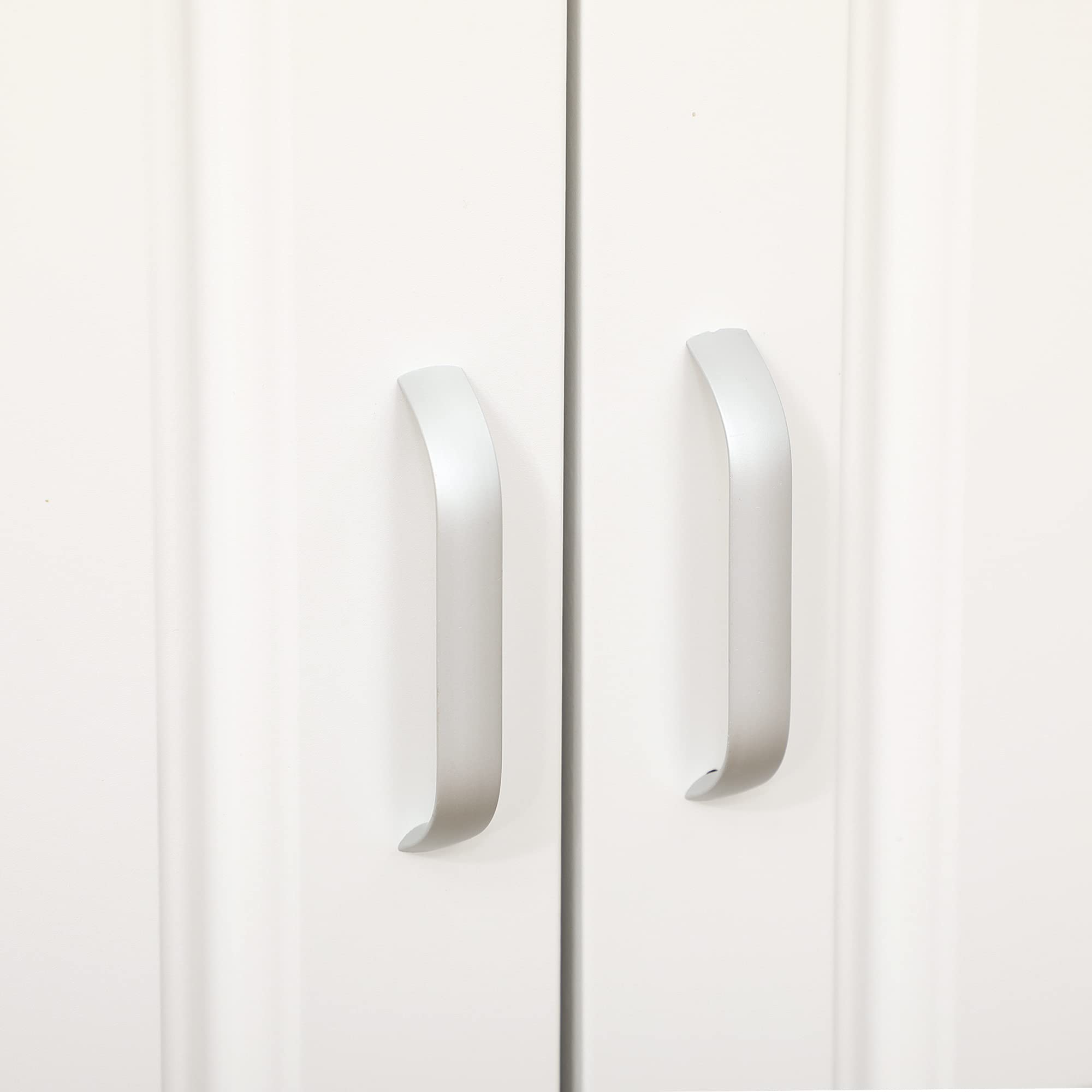 HOMCOM Mobile Dispensa Alto in Truciolato Bianco e color Legno a 4 Ante con Armadietti e Ripiano Aperto, per Cucina e Soggiorno, 80x40x180 cm