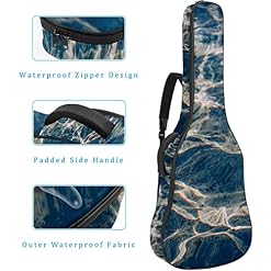 Hondank Housse imperméable pour guitare acoustique avec double bandoulière et poche Noir et blanc, Multicolore 08, 42… - Les Beatles, Paul McCartney, John Lennon, RIngo Starr, George Harrison Hondank Housse imperméable pour guitare acoustique avec double bandoulière et poche Noir et blanc, Multicolore 08, 42… – Image 4
