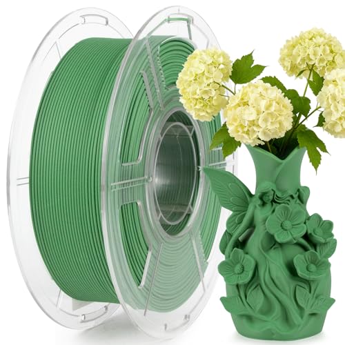 Image of iSANMATE High Speed Matte PLA+ 3D Printer Filament, Matte Army Green PLA+ Filament 1.75mm Designed for High Speed 30-600mm /s, Fast Printing Speed PLA, Dimensional Accuracy ±0.02mm, 1kg Spool (2.2lbs)