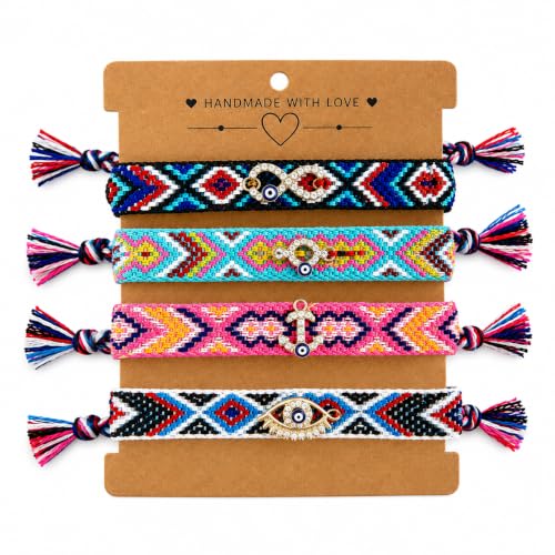 Image of Khillayox Handmade Woven Thread Bracelet with Decorative Charm | Adjustable Bracelet band | Random Design