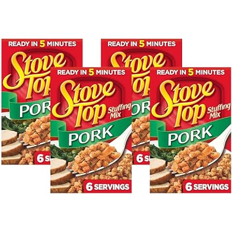 Stove Top Stuffing Mix for Pork (6 oz Box) (Pack of 4) Cover