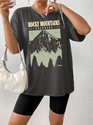 Image of Jawdrobe Women's Graphic Printed T-Shirt Soft Cotton Blend Tee for Everyday Style | Oversized Fit Half Sleeve Printed Round Neck T-Shirt for Women