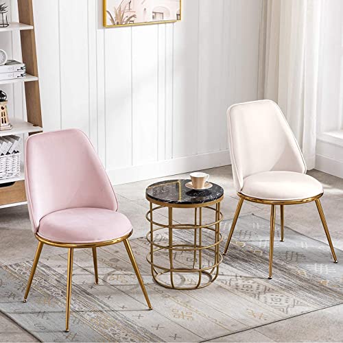 Artechworks Velvet Modern Upholstered Dinning Chair With Golden Metal Base Legs Accent Leisure Lounge Mid-Century Chair For Living Dining Room Bedroom, Grey #TOP7