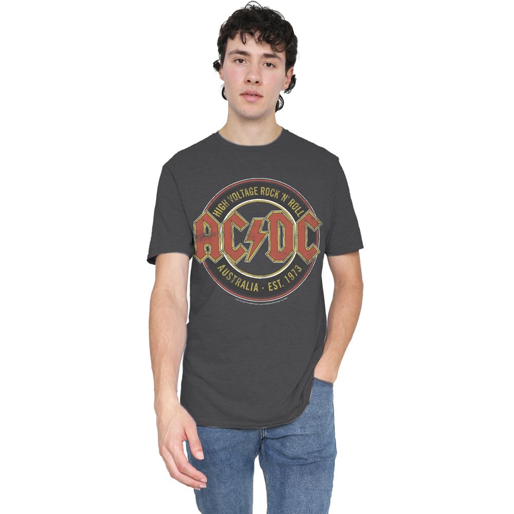 ACDC Est. '73 Unisex T Shirt, Charcoal, Small