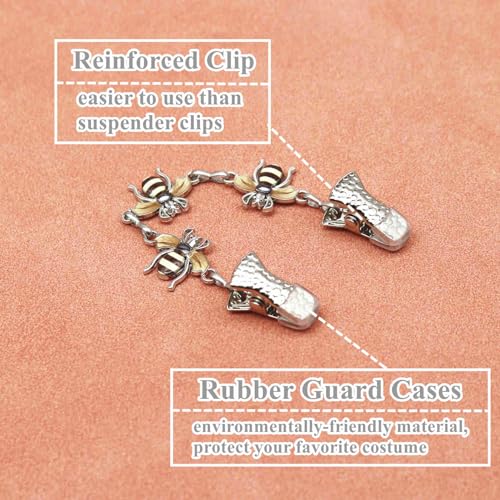 Image of Bees Sweater Cardigan Clip Women honeybee Shawl Scarf Collar Brooches Cloak Cape Clasp Dress Clothes Top Cinch Clip