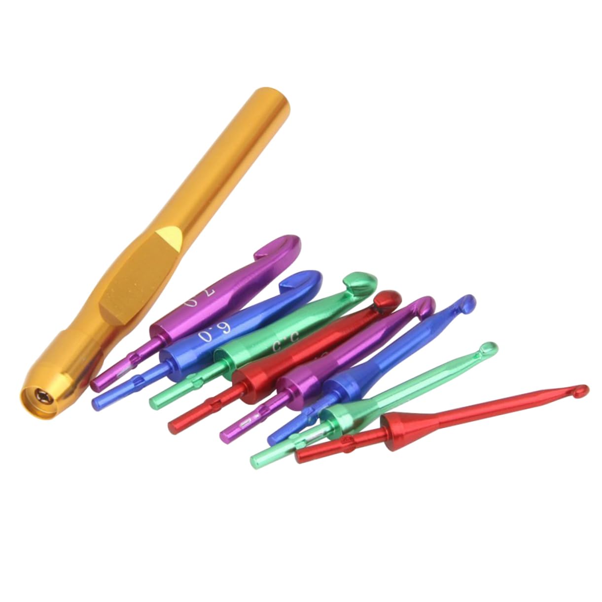 3 Piezas ganchos de crochet de aluminio agujas de tejer circulares knitting needles agujas tejer Set de ganchillo y agujas de tejer agujas ganchillo caja de kit de