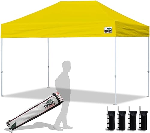 Miniatura 92 de Eurmax Toldo plegable para tienda de campaña de 10 x 10 pies, montura instantánea, uso comercial, con resistente bolsa con ruedas Blanco,Azul,Rojo