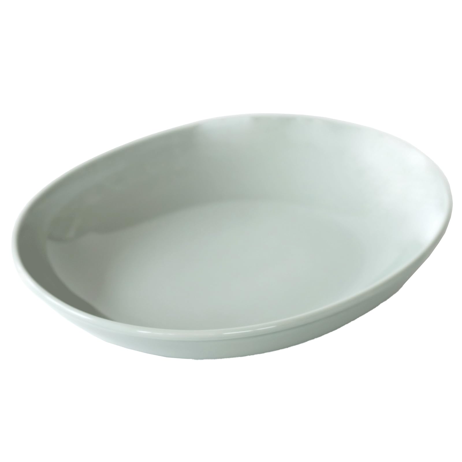 Saikai Pottery 18306 Hasami Ware Common Bowl Plate, Oval, Gray, Diameter Approx. 9.1 inches (23 cm), Microwave and Dishwasher Safe