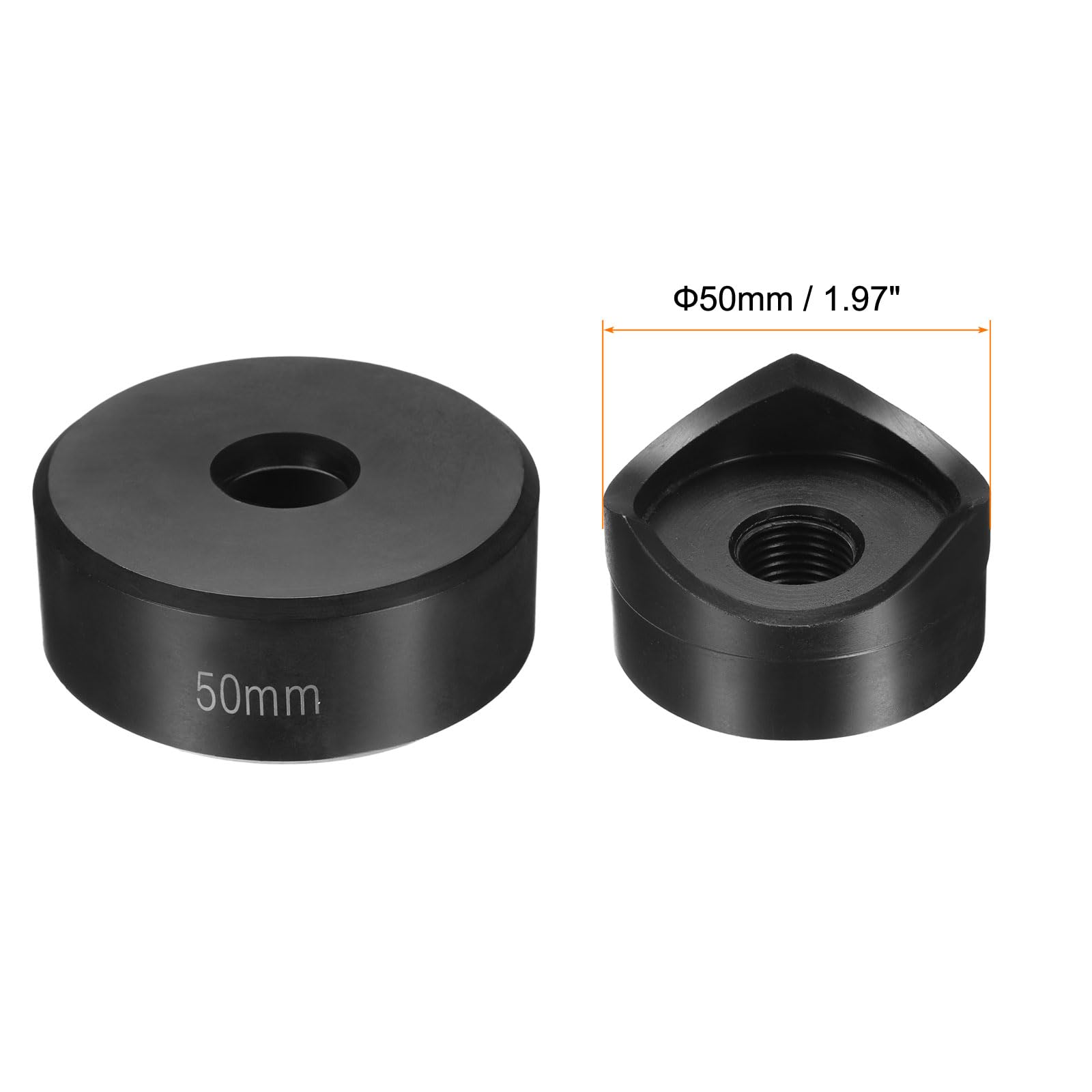 QUARKZMAN Blechlochstanze 50mm, Wälzlagerstahl Präzisionsschnitt Manuelles Ausschlagwerkzeug, Lochstanze Locher Locheisen Stanze Set Werkzeug für Metallplatten Spüle Edelstahl Schwarz