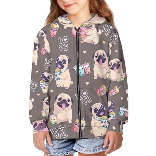 Full Zip Hoodie Sweatshirt Long Sleeve Hooded Shirts Girl Fall Outwear