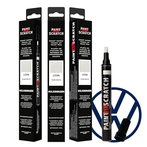 Image of Paint Scratch Fix Exact Touch Up Paint For Volkswagen Pure White LC9A, Car Paint Pen, Auto Marker For Scratches, Fixed Keyed Car And Stone Chips, Manufacturer Exact Color Code Match (VW - Pure White - LC9A)