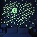 Unomor 216pcs Glow in The Dark Star Stickers, Luminous Wall Decals for Kids Rooms, Removable and Reusable, Easy Application for Ceiling and Wall Decor