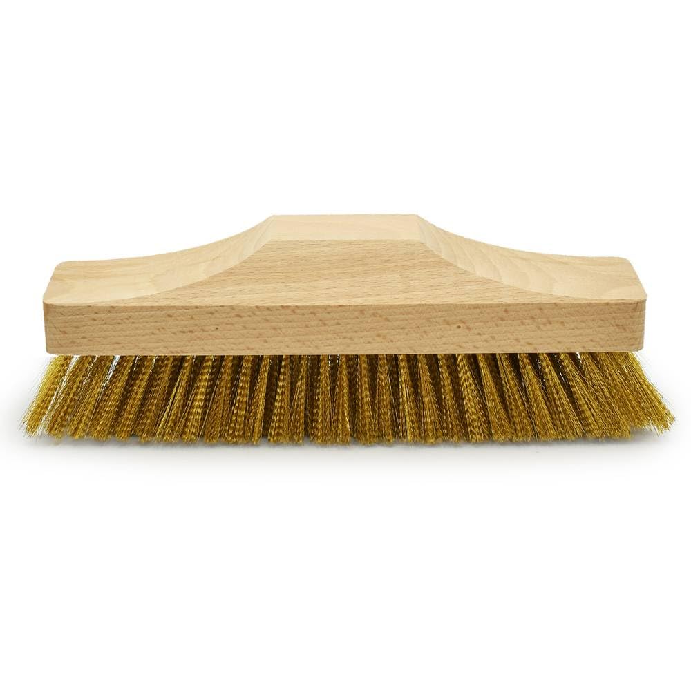 Ricambio per spazzolone in ottone e legno cm 30x7 cm con foro.