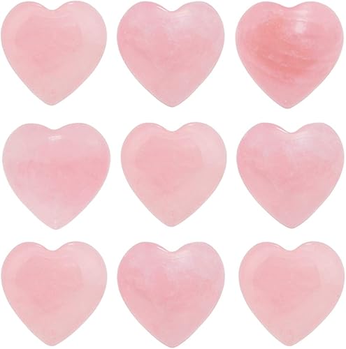 TUMBEELLUA - Piedras curativas talladas en forma de corazón, diseño de chakra