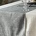 Ling's Moment Gray Table Runner Burlap Table Runner Imitated Linen 14 x 60 Inch for Wedding Party Table Farmhouse Table Runner
