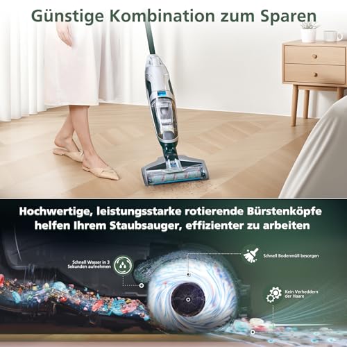 Zubehör für Bissell CrossWave 3-in-1 C3 Pro Nass Trockensauger 3555N, 3 Multi-Oberflächenbürsten 1868 + 3 Filter 1866 für Bissell CrossWave 17132 2225N 2582N 25821 2519 Staubsauger