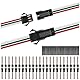 MKBKLLJY 25Paar JST SM 3Pin Stecker und Buchse Anschlusskabel mit UL1007 22AWG 100mm Silikonkabel und Schrumpfschlauch für WS2812B WS2812 WS2811 SK6812 LED Strip Light LED Underground Light
