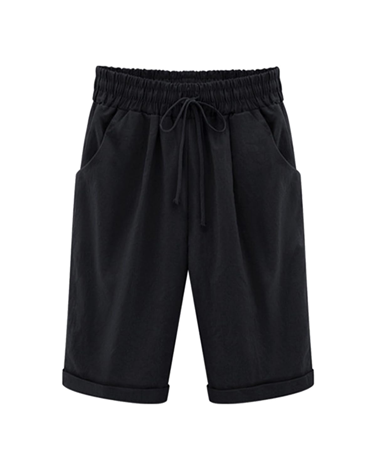 Rayson Pantaloncini Donna Estivi Cotone Bermuda da Donna Casual Leggero Pantaloni Corti con Tasche Pantaloncini Sportivi con Coulisse per Sport Yoga Trekking