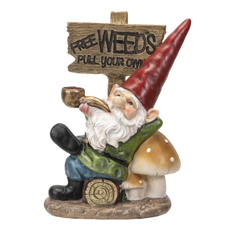 Free Weeds Gnome Garden - Figura decorativa de resina