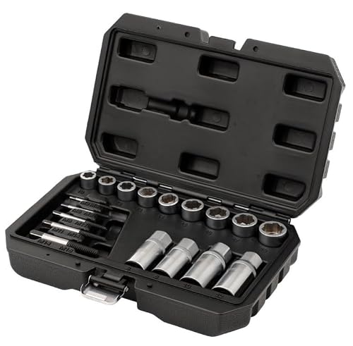 Image of Nut Bolt Stud and Screw Extractor Set (18 Piece)