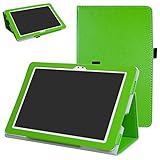 Insignia Flex NS-P16AT10 10.1 Tablet Case,Mama Mouth PU Leather Folio 2-folding Stand Cover for 10.1 Insignia Flex 10.1 NS-P16AT10 Tablet,Green