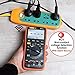 Auto Ranging Digital Multimeter TRMS 6000 with Battery Alligator Clips Test Leads AC/DC Voltage/Account,Voltage Alert, Amp/Ohm/Volt Multi Tester/Diode