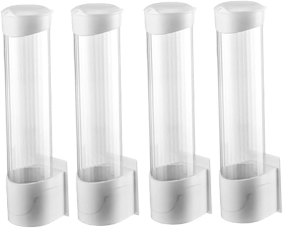 STOBAZA 4pcs Water Dispenser Cup Holder Wall Mount Cup Dispenser Disposable Organizer Paper Holder Space-Saving