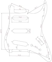 Vista 8 de KAISH Golpeador de guitarra eléctrica perla negra precableado con pastillas Wilkinson para FD Stratocaster de EE. UU./México