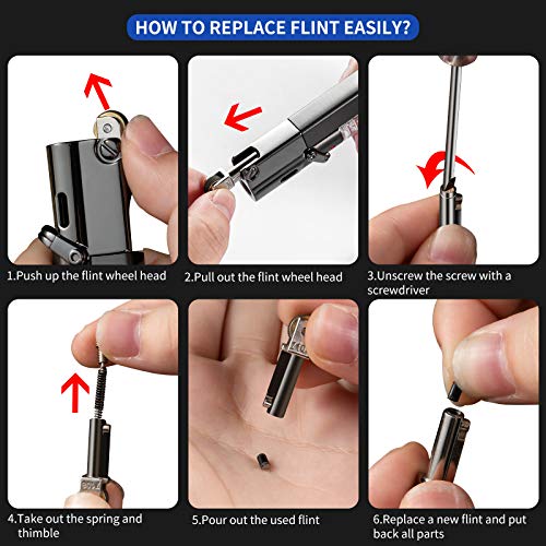 Encendedor de butano YUSUD, pack de 2, llama torch visible miniatura 5