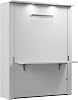 Bestar Lumina 61W Full Murphy Bed with Desk in White, Sleeping Arrangement for Guest Room and Home Office