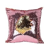Tinksky Tone Glitter Sequins Throw Pillow Cases and Covers Color Changing Scale Home Cushion Sofa Pillowcase Home Decoration