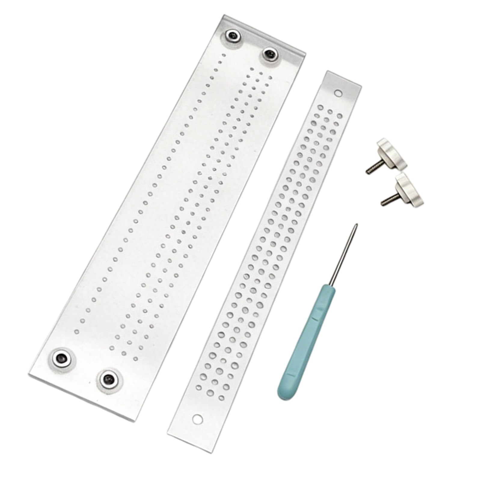 BWANGIAO Clear Acrylic Bookbinding Hole Puncher With Stitching Positioning Guide For Sewing Notebooks Journals Documents Binding