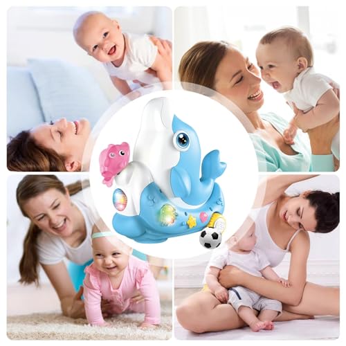 Générique Interactive Musical Dolphin, Light Up Crawling Toy, Walking Dolphin Toy, 18x20x12 cm, Musical and Light-Up Dolphin Toy Perfect for Kids’ Developmental Learning and Entertainment – Image 6