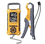 SNAIL TRAIL 8 Storage Bins 50 lbs Digital Fish Weighing Scale & 7.5'' Lip Gripper, Bass Fishing Tournament Culling, Hand Held Travel Items, Electronic Hanging Weight Machine for Luggage, Suitcase, Bag