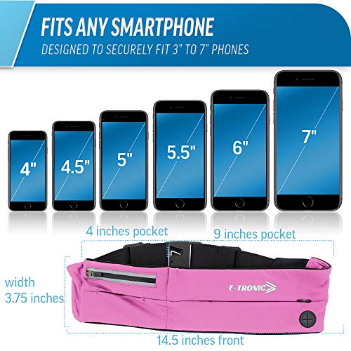 Cinto de corrida melhor pacote de cintura: pochete (ajuste rosa esportivo) comporta todos os telefon